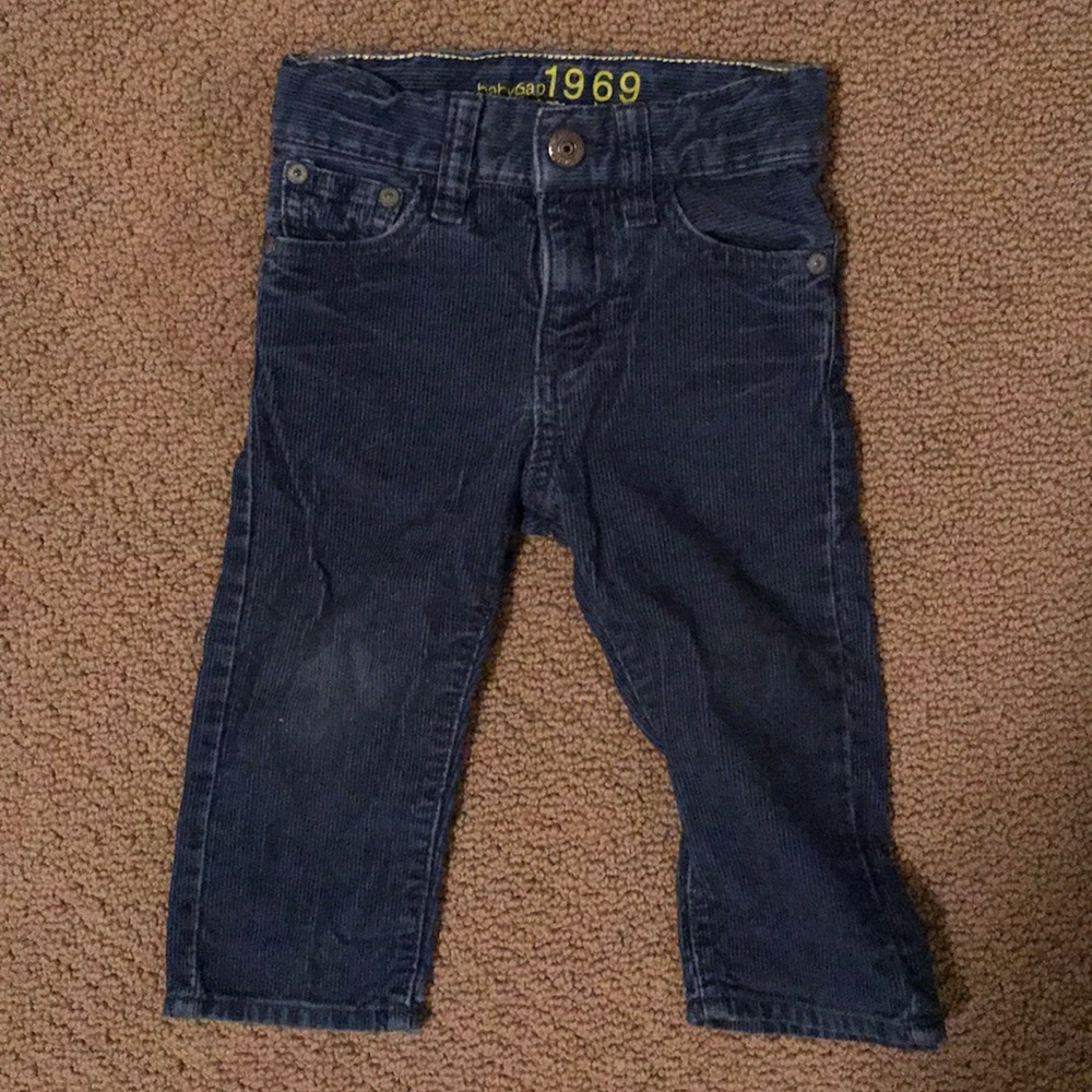 Dark blue corduroy pants - 12 to 18 months